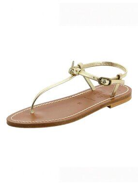 DÔEN x K.Jacques Gold Leather Baie Sandals NEW NWT